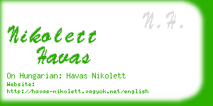 nikolett havas business card